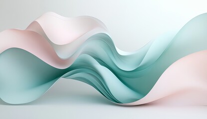 Sticker - Abstract Geometric Waves in Soft Colors Description: A minimalist abstract design