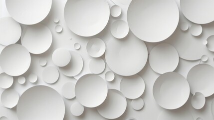 Wall Mural - Abstract White Circle Pattern