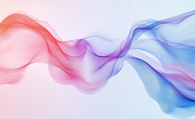 Poster - vibrant background featuring ethereal gradient waves in pastel tones of lilac