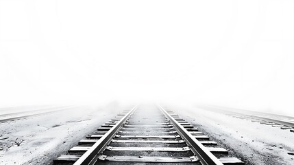 tracks vanishing point on a white backdrop