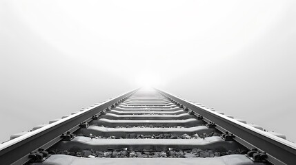 tracks vanishing point on a white backdrop