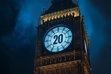 Wall Mural - Big Ben and Houses of Parliament at night, London, UK