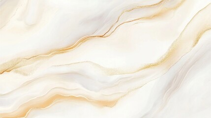 Canvas Print - soft lines gold, grey and white marble texture