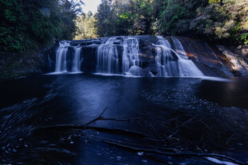 Canvas Print - Front view of Coal Creek Falls, Greymouth, New Zealand.