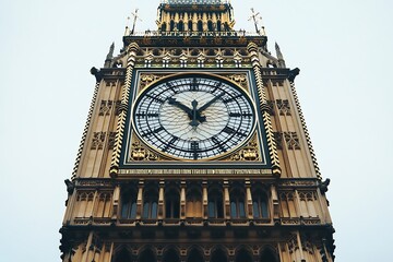 Wall Mural - Famous Big Ben, also known as Elizabeth Tower, clock tower at the Palace of Westminster in London, United Kingdom, UK. Landmark of London.