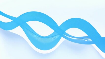 Poster - bright blue brush strokes gracefully sweep across a blank canvas, creating an inspiring burst of cre