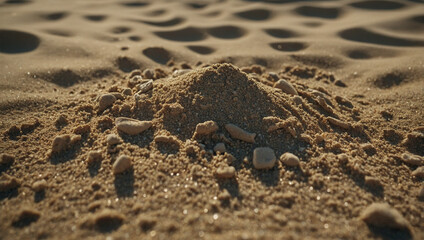 Image of sand on the beach, AI generated 9