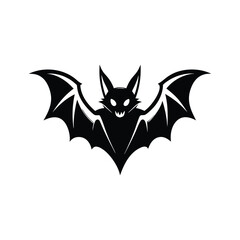 Wall Mural - Halloween bat vector logo silhouette icon design black and white 