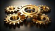 © Wanlop - High-quality image of a consistent icon, gold gears align perfectly in harmony, conveying reliability, precision, and professionalism.