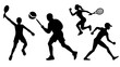 © ArtWorld - Dynamic Sports Silhouettes and Field Athlete Designs for Athletic Themes