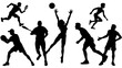 © ArtWorld - Dynamic Sports Silhouettes and Field Athlete Designs for Athletic Themes