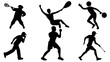 © ArtWorld - Dynamic Sports Silhouettes and Field Athlete Designs for Athletic Themes