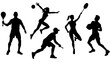 © ArtWorld - Dynamic Sports Silhouettes and Field Athlete Designs for Athletic Themes