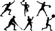 © ArtWorld - Dynamic Sports Silhouettes and Field Athlete Designs for Athletic Themes