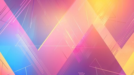 Poster - futuristic gradient geometric background