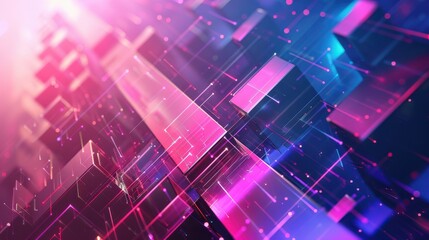 Poster - futuristic gradient geometric background
