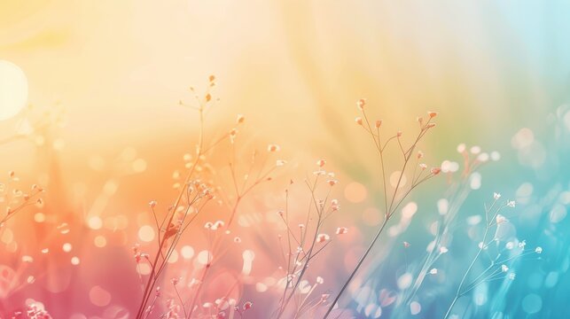 Light summer colors with a smooth gradient, offering a fresh and sunny appearance.
