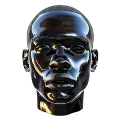 Poster - African man 3d icon, on isolated transparent background