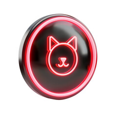 Sticker - Pet Dander Allergy 3d icon, on isolated transparent background