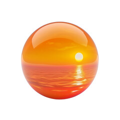 Wall Mural - 3D icon - sunrise, on isolated transparent background