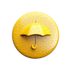 Poster - 3D icon - rainy da, on isolated transparent background