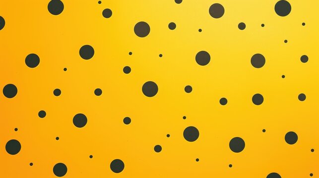 Vibrant yellow background with playful polka dots, ideal for a fun and energetic look.
