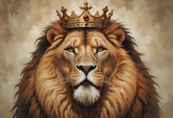 king lion crown christian art