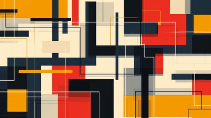 Leinwandbilder - Abstract colorful squares vector pattern design for business banner