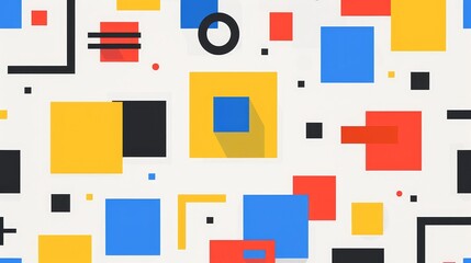 Leinwandbilder - Colorful geometric square pattern vector illustration for abstract background design