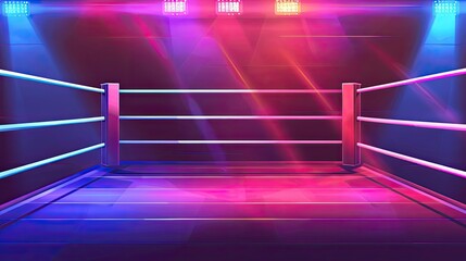 Gradient boxing ring background vector design