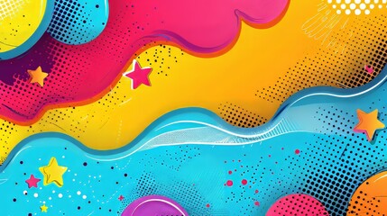 Leinwandbilder - Colorful abstract wave pattern vector design for business banner