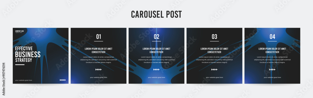 Editable Instagram Carousel Post Layout Set, Social Media Marketing ...