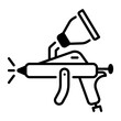 © Prosymbols - A paint gun icon in line style