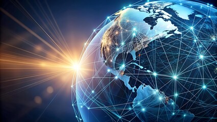 Wall Mural - global connectivity: a world of opportunities awaits generative ai