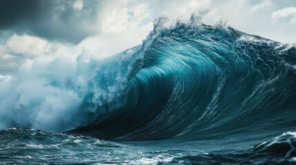 Aufkleber - A Towering Wave in a Stormy Sea