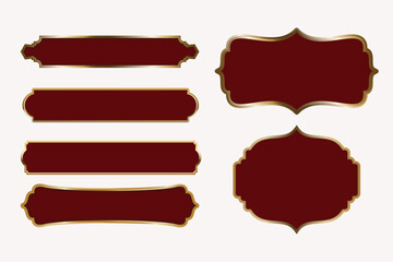 luxury golden arabic islamic text box
