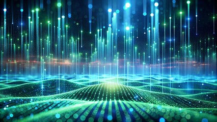 Wall Mural - digital matrix: a tapestry of holographic data streams generative ai