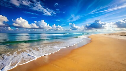 Wall Mural - sun-kissed sand: a tapestry of warmth and serenity generative ai