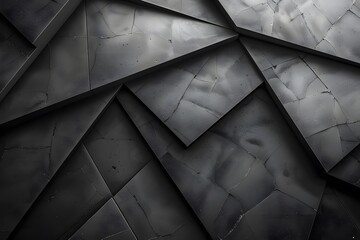 Aufkleber - Abstract Black Geometric Pattern. An abstract geometric pattern of black shapes and angles creating a modern background.