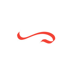 Poster - red swoosh vector element