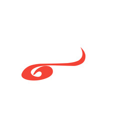 Poster - red swoosh vector element