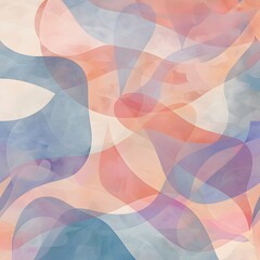 Fototapete - Abstract Art with Soft Pastel Colors. A digital artwork featuring soft pastel colors, creating a sense of serenity and fluidity. 