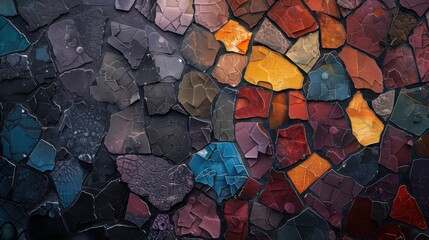 Aufkleber - Abstract mosaic texture offers a dynamic and textured background, perfect for contemporary and artistic compositions