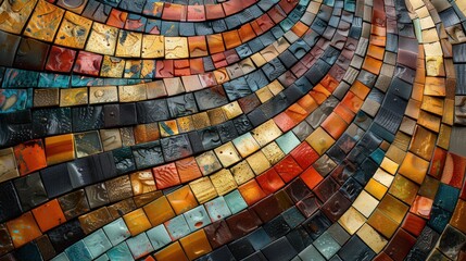 Aufkleber - Abstract mosaic texture offers a dynamic and textured background, perfect for contemporary and artistic compositions