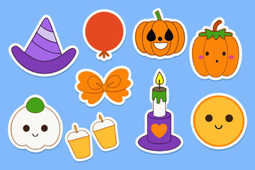 Wall Mural - holidays Set of Halloween stickers Kawaii