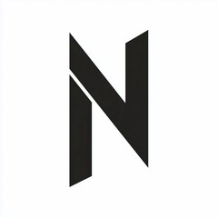 Wall Mural - Stylized Letter 'N' Logo Design