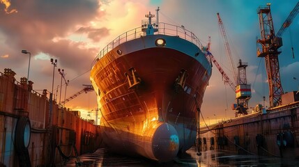 Poster - Analyze the technological advancements in modern shipyard infrastructure