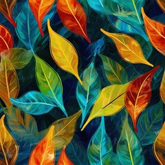 abstract digital glass painting leaf theme for backgro background