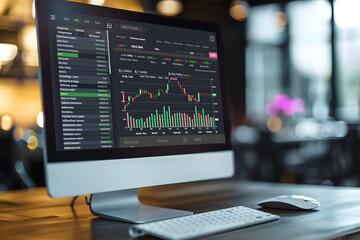 Poster - Financial Data Analysis on Computer Screen