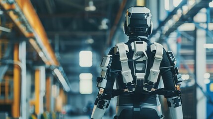 Poster - Explore the use of exoskeletons in the factory environment, enhancing worker ergonomics and reducing physical strain during repetitive tasks.